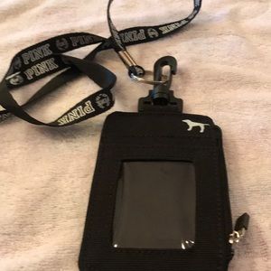 PINK id holder on landyard